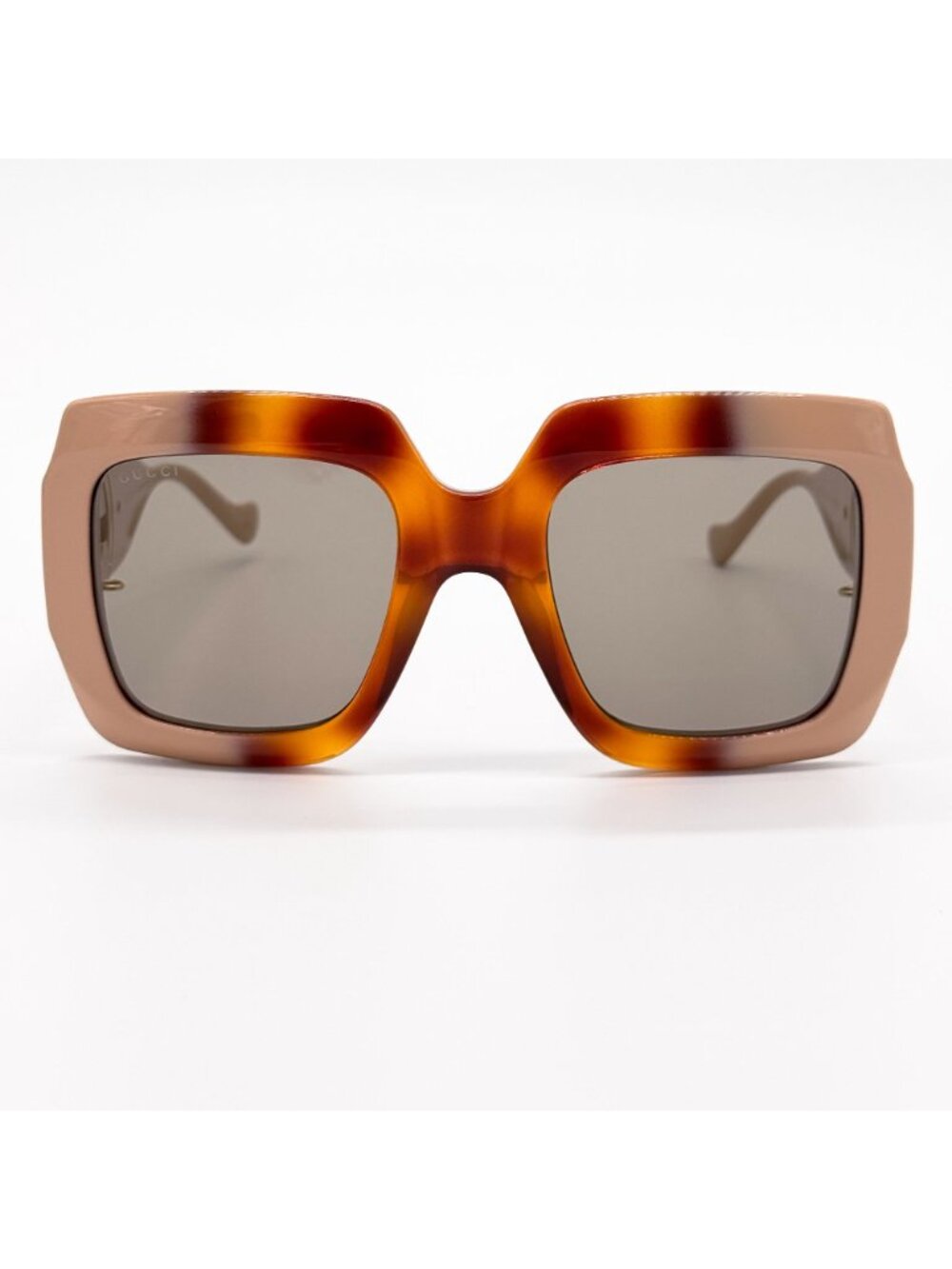 NEW GUCCI SUNGLASSES GG1022S 003 HAVANA WOMEN GUCCI OVERSIZED EYEWEAR WITH CHAIN - Picture 5 of 13
